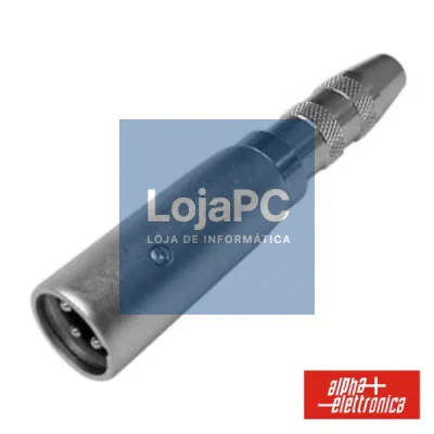 FICHA ADAPTADORA XLR 3P MACHO / JACK 6.35MM MONO FÊMEA C/BLO