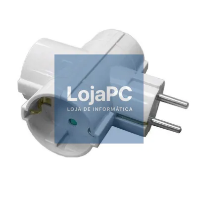 Ficha Elétrica Adaptadora 3x Schuko
