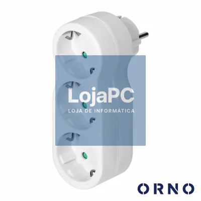 Ficha Elétrica Adaptadora 3x Schuko IP20 ORNO