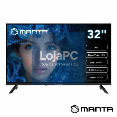 TV LED Frameless 32" HD HDMI DVB-T2/T/C MANTA