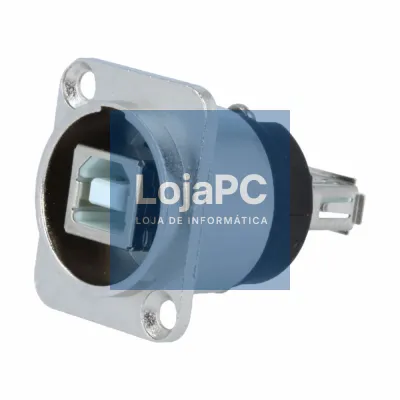 Ficha Adaptadora USB-A Fêmea p/ USB-B Fêmea Painel