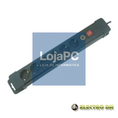 TOMADA ELÉTRICA C/ 6 SAÍDAS INTERRUPTOR PROTEÇÃO 1.5M EDH