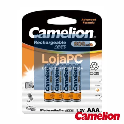 Bateria Ni-Mh AAA 1.2V 900ma 4x Blister CAMELION