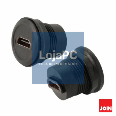 Ficha Adaptadora HDMI Fêmea / Fêmea painel Ø25cm JOIN
