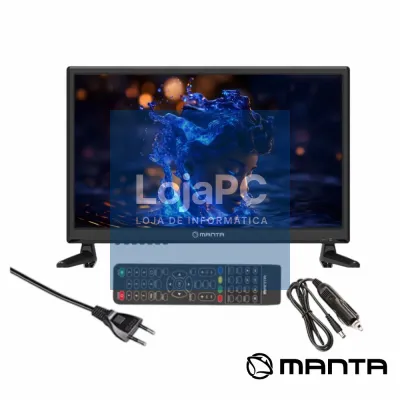 TV LED 19" HD HDMI USB Colunas 2x3W 12V/230V MANTA
