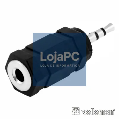 FICHA ADAPTADORA JACK 3.5MM FEMEA MN / JACK 3.5MM MACHO ST