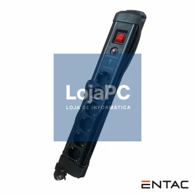 Extensão Elétrica 6x Schuko Interruptor Proteção 2M ENTAC