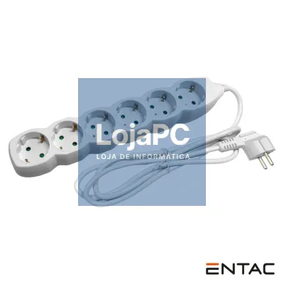 Tomada Elétrica C/ 6 Saídas 1.5m ENTAC