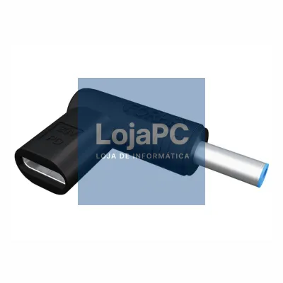 Ficha Adaptadora USB-C Fêmea / Ficha DC 3.0x4.5mm Macho