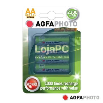 Pilha Recarregável AA 1.2V 2300mAh 4x Blister AGFAPHOTO