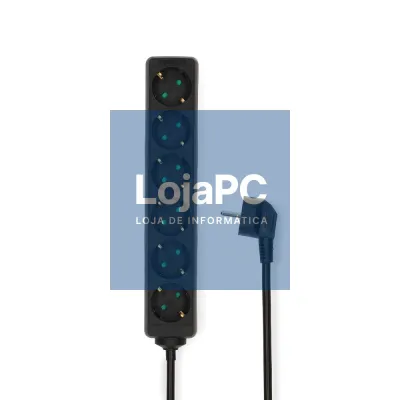 Tomada Elétrica c/ 6 Saídas Interruptor Proteção 3m NEDIS