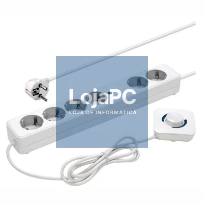 Extensão Elétrica 6x Schuko C/ Interruptor De Pé 1.5m