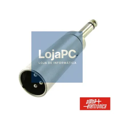 FICHA ADAPTADORA XLR 3P MACHO / JACK 6.35MM MACHO MN
