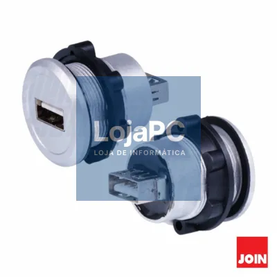 Ficha Adaptadora USB-A Fêmea / Fêmea Painel JOIN