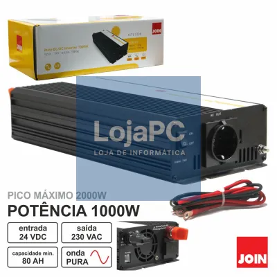 CONVERSOR 24V-230V 1000W Onda Pura JOIN