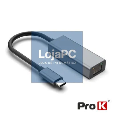Cabo Adaptador USB-C / RJ45 1GB/s PROK