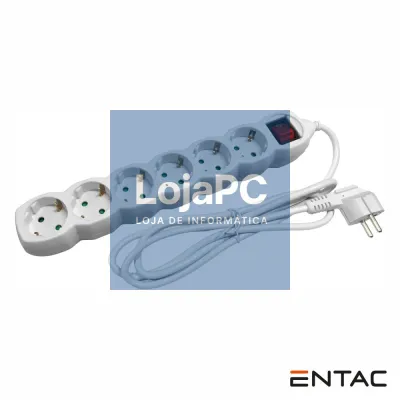 Tomada Elétrica C/ 6 Saídas Interruptor 1.5m ENTAC