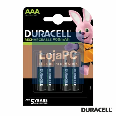 Pilha Ultra Recarregável AAA 1.2v 900mA 4x DURACELL