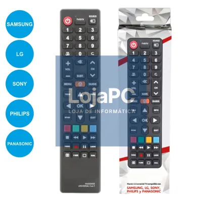 TELECOMANDO UNIVERSAL P/ SAMSUNG/LG/SONY/PHILIPS/PANASONIC
