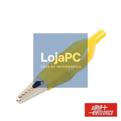 PINÇA CROCODILO 4MM ISOLADA AMARELA