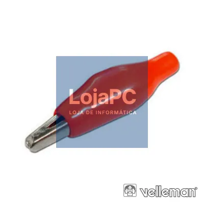 PINÇA CROCODILO 44MM ISOLADA VERMELHA
