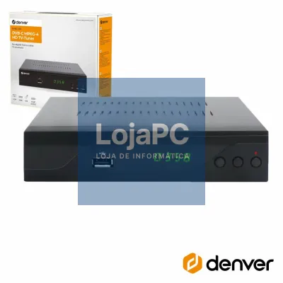 Receptor TDT FULL HD 1080P DVB-C Canais FTA USB DENVER