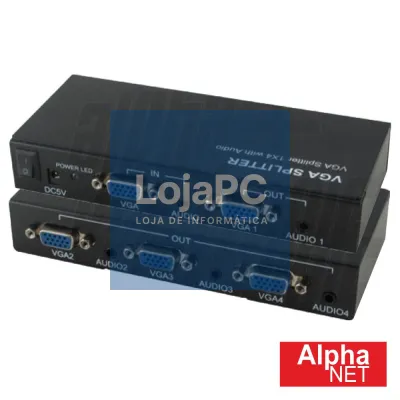 DISTRIBUIDOR AMPLIFICADO VGA 1 ENTRADA 4 SAÍDAS
