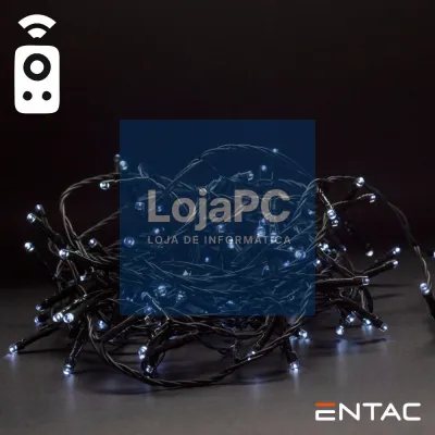 Grinalda 50 LEDS 6400K Comando IR 3xAA 5m