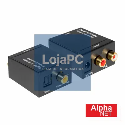CONVERSOR ÁUDIO DIGITAL P/ ANALÓGICO ALPHANET
