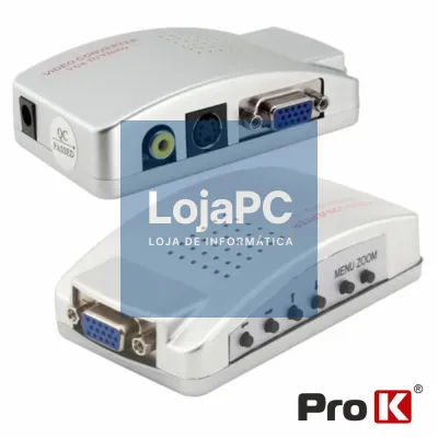 CONVERSOR VÍDEO VGA P/ VGA+RCA+AUDIO PROK
