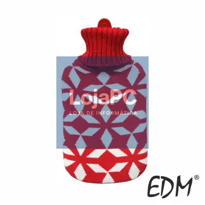 Botija De Água Quente C/ Padrão Vermelho 2L