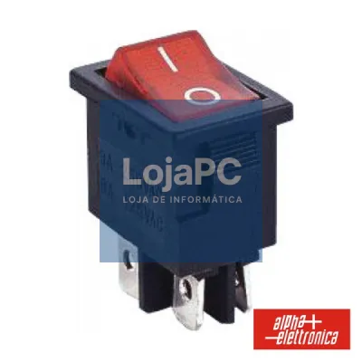 INTERRUPTOR BASCULANTE C/ LUZ 6A-250V DPST ON-OFF