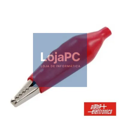 PINÇA CROCODILO 44MM ISOLADA VERMELHA