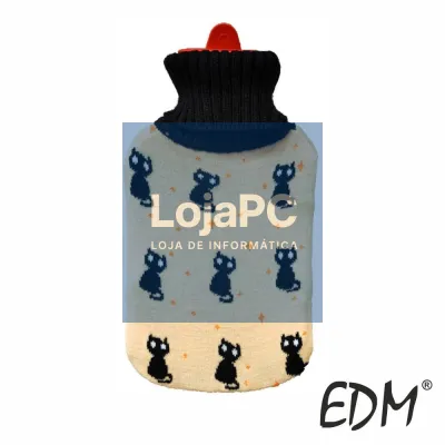 Botija De Água Quente C/ Gatos Pretos 2L EDM