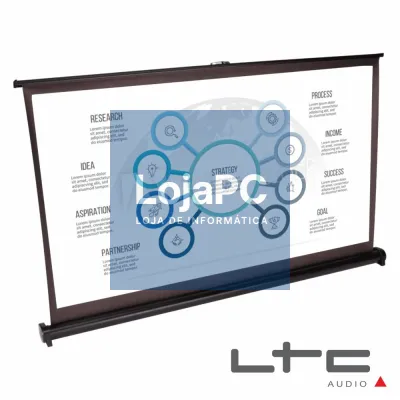 TELA PROJEÇÃO PORTÁTIL DESKTOP 40" C/ SUPORTE E SACO LTC