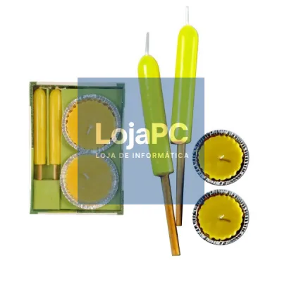 CONJUNTO DE 4 VELAS DE CHEIRO A LIMÃO