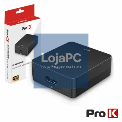 CONVERSOR SINAL COMPOSTO + ÁUDIO -> HDMI PROK