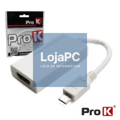 CONVERSOR MHL P/ HDMI FÊMEA BRANCO PROK