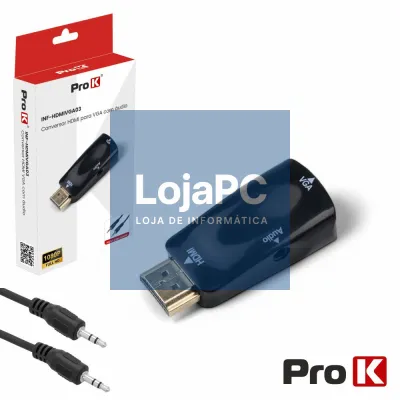 CONVERSOR HDMI -> VGA C/AUDIO PROK