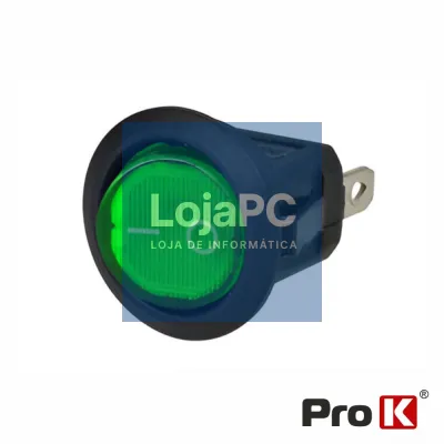 Interruptor Basculante LED 20A-12V On-Off Verde
