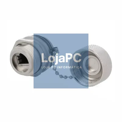 Ficha RJ45 8P8C Fêmea / Fêmea Blindada Painel Ø28mm AMPHENOL
