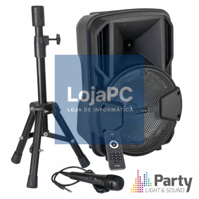 COLUNA AMPLIFICADA 8" USB/BT/SD SUPORTE/MICRO PARTY