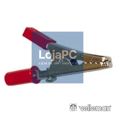 PINÇA CROCODILO 55MM VERMELHA VELLEMAN