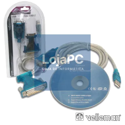 CABO ADAPTADOR USB / PORTA SERIE 1M VELLEMAN
