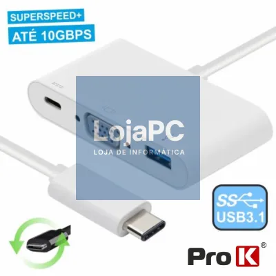 ADAPTADOR MICRO USB-C / VGA+ USB-A + MICRO USB-C 3.0 PROK