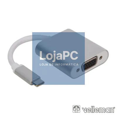 Cabo Adaptador USB-C 3.1/ VGA C/ Audio 1080p VELLEMAN
