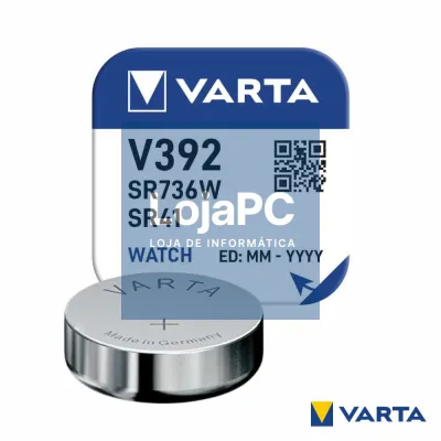 Pilha Óxido Prata Botão V392/SR736W/SR41 1.55V VARTA
