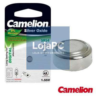 PILHA BOTÃO SR54 / G10 1.55V 78MA BLISTER CAMELION