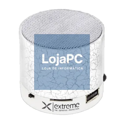COLUNA BLUETOOTH PORTÁTIL 3W SD/BAT/LED BRANCO