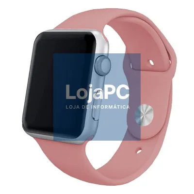 Strap COOL for Apple Watch Series 1 / 2 / 3 / 4 / 5 / 6 / 7 / 8 / 9 / SE (38 / 40 / 41 mm) Pink Rubber